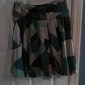 Grey and teal skirt with pockets